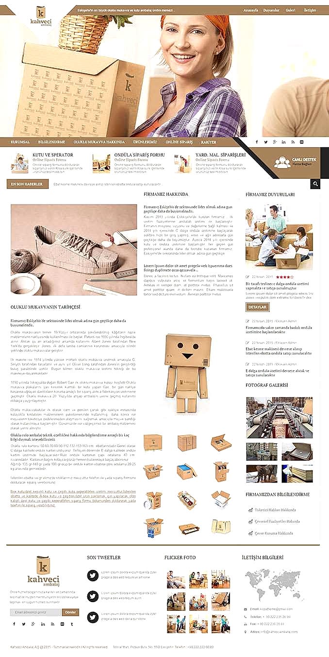 Kahveci Ambalaj Web Tasarımı